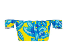 Laden Sie das Bild in den Galerie-Viewer, Product Back: Rio De Sol Oberteil Top Palmeira Azul Off Shoulder