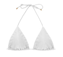 Laden Sie das Bild in den Galerie-Viewer, Product Front: Rio De Sol Oberteil Top Shimmer-White Tri-Rope