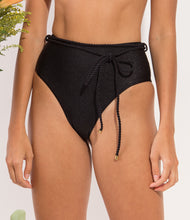 Laden Sie das Bild in den Galerie-Viewer, Image 09: Rio De Sol Unterteil Bottom Shimmer-Black Belted-High-Waist