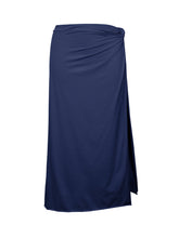 Laden Sie das Bild in den Galerie-Viewer, Product Front: Rio De Sol Strandrock Navy Long-Skirt-Knot