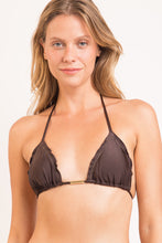 Laden Sie das Bild in den Galerie-Viewer, Gallery: Rio De Sol Oberteil Top Shimmer-Coffee Frufru