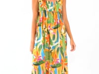 Laden und Abspielen von Videos im Galerie-Viewer, Video: Rio De Sol Strandkleid Tropical Long Dress Chiara