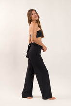Laden Sie das Bild in den Galerie-Viewer, Image 03: Rio De Sol Strandhosen Black Pants Knot