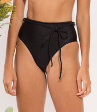 Laden Sie das Bild in den Galerie-Viewer, Image 09: Rio De Sol Unterteil Bottom Shimmer-Black Belted-High-Waist