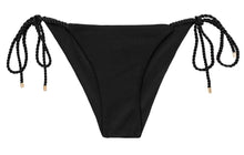 Laden Sie das Bild in den Galerie-Viewer, Product Front: Rio De Sol Unterteil Bottom Shimmer-Black Cheeky-Rope