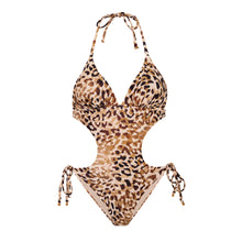 Laden Sie das Bild in den Galerie-Viewer, Product Front: Rio De Sol Badeanzug Leopard Trikini-Comfy