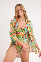 Laden Sie das Bild in den Galerie-Viewer, Image 04: Rio De Sol Hemdblusenkleid Tropical Shirt Greta
