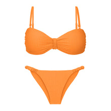 Laden Sie das Bild in den Galerie-Viewer, Product Front: Rio De Sol Set Set Dots-Mango Bandeau-Crispy Cheeky-Crispy
