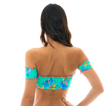 Laden Sie das Bild in den Galerie-Viewer, Image 06: Rio De Sol Oberteil Top Acqua Flora Off Shoulder
