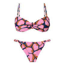 Laden Sie das Bild in den Galerie-Viewer, Product Front: Rio De Sol Set Set Amore-Pink Bandeau-Crispy Cheeky-Crispy
