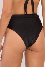 Laden Sie das Bild in den Galerie-Viewer, Bottom Shimmer-Black Belted-High-Waist
