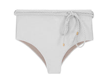 Laden Sie das Bild in den Galerie-Viewer, Bottom Shimmer-White Belted-High-Waist
