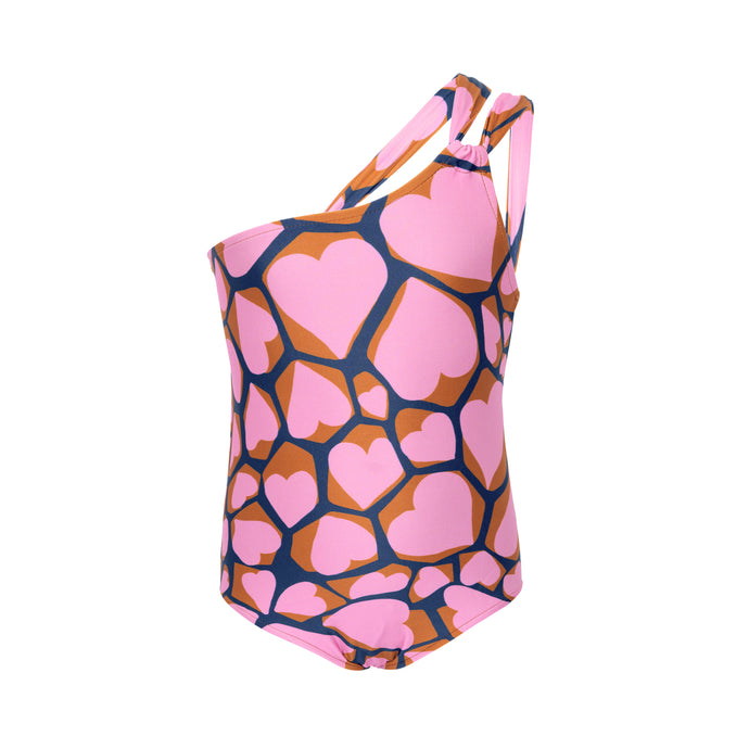Product Front: Rio De Sol Mädchen-Badeanzug Amore-Pink Santorini-Kids
