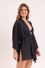 Laden Sie das Bild in den Galerie-Viewer, Image 03: Rio De Sol Strandkleid Black Kimono
