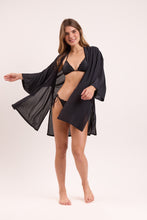Laden Sie das Bild in den Galerie-Viewer, Image 11: Rio De Sol Kaftans/Cover-Ups Black Kimono
