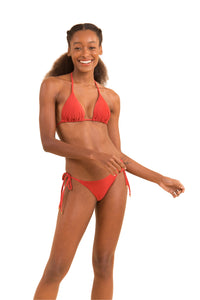 Image 04: Rio De Sol Unterteil Bottom Malibu-Chili Cheeky-Tie