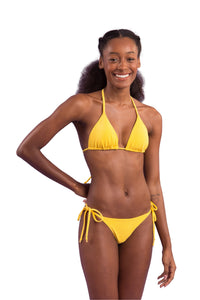 Image 04: Rio De Sol Unterteil Bottom Malibu-Yellow Cheeky-Tie