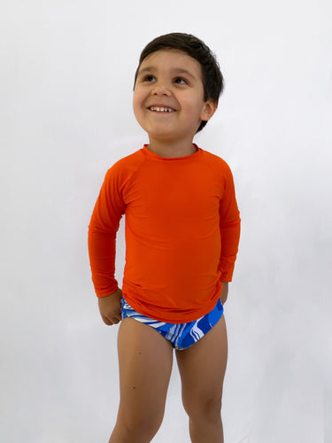 Model Front: Rio De Sol Rashguard Calendula Rash-Guard Kids