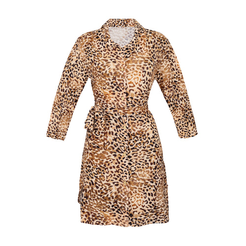 Product Front: Rio De Sol Strandkleid Leopard Chemise