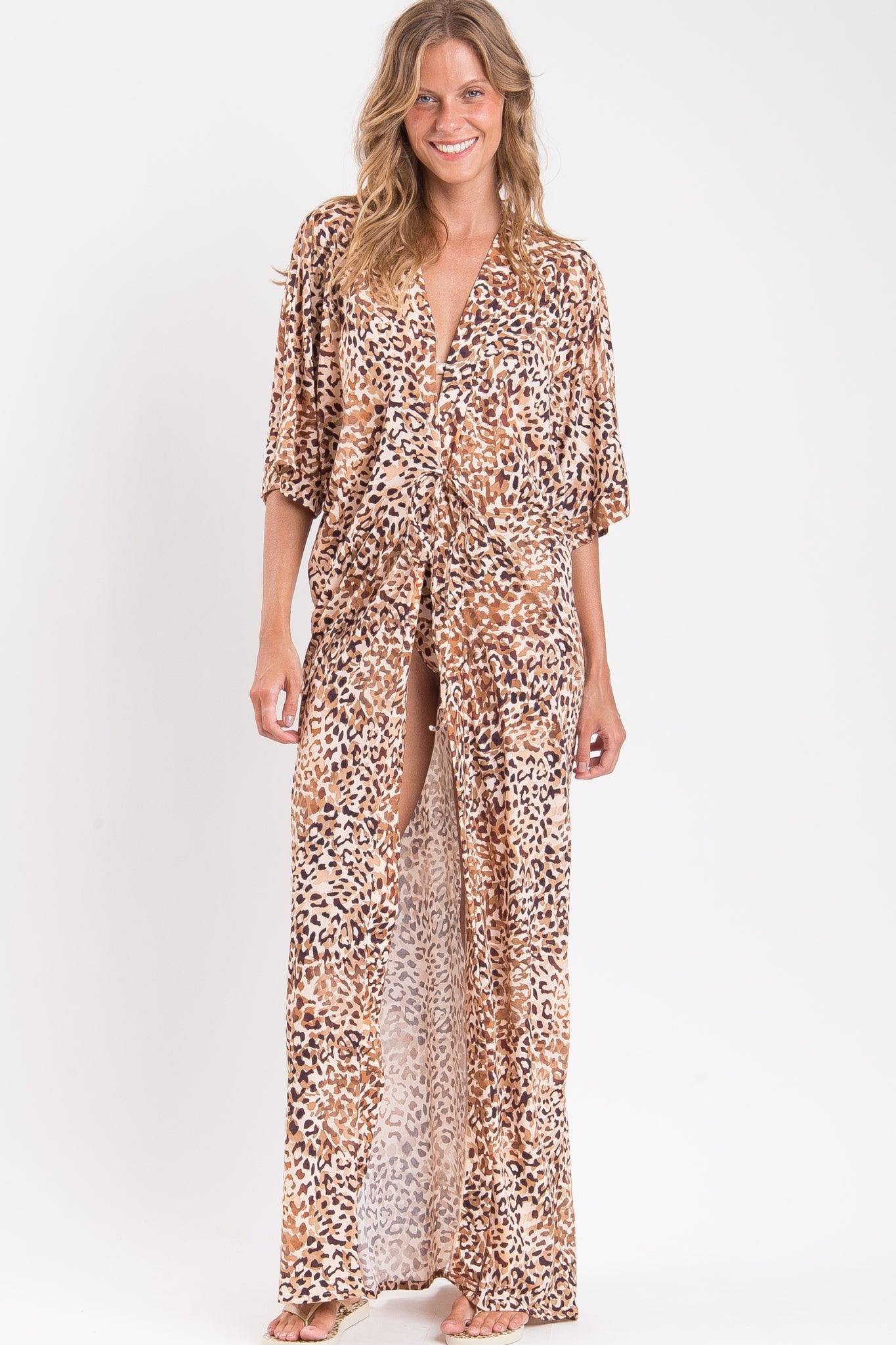 Gallery: Rio De Sol Strandkleid Leopard Long Dress
