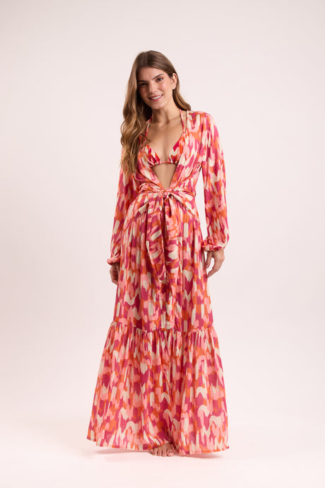 Model Front: Rio De Sol Strandkleid Mirage Long Dress Verona