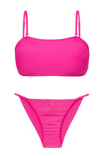 Laden Sie das Bild in den Galerie-Viewer, Product Front: Rio De Sol Set Set Amaranto Bandeau-Reto Cheeky-Fixa
