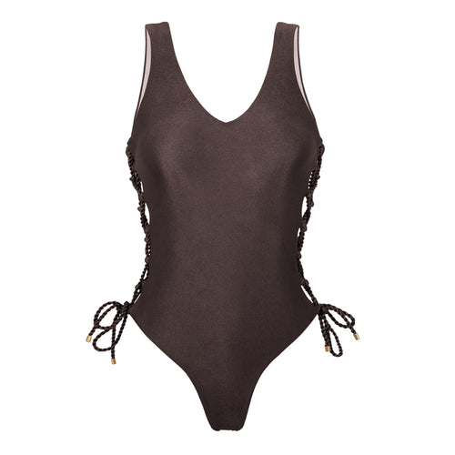 Product Front: Rio De Sol Badeanzug Shimmer-Coffee Zoe