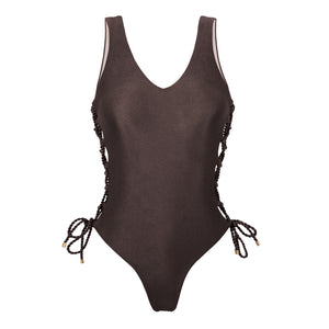Product Front: Rio De Sol Badeanzug Shimmer-Coffee Zoe
