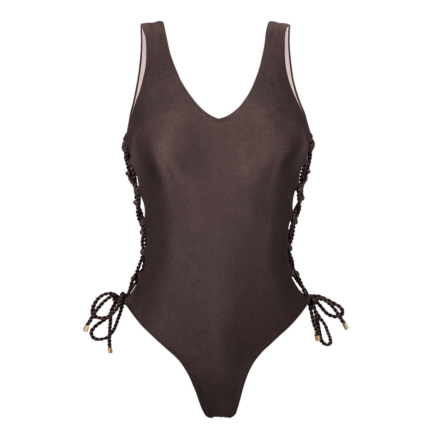 Product Front: Rio De Sol Badeanzug Shimmer-Coffee Zoe