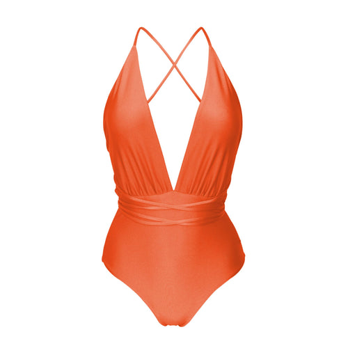 Product Front: Rio De Sol Badeanzug Shimmer-Paprica New Vegas