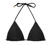 Laden Sie das Bild in den Galerie-Viewer, Product Front: Rio De Sol Oberteil Top Shimmer-Black Tri-Rope
