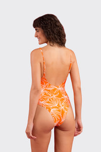 Model Back: Rio De Sol Badeanzug Trail-Orange Hype