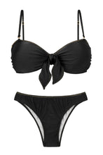 Laden Sie das Bild in den Galerie-Viewer, Set Shimmer-Black Bandeau-No Essential
